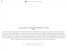 Tablet Screenshot of goldenbridgeyoga.com